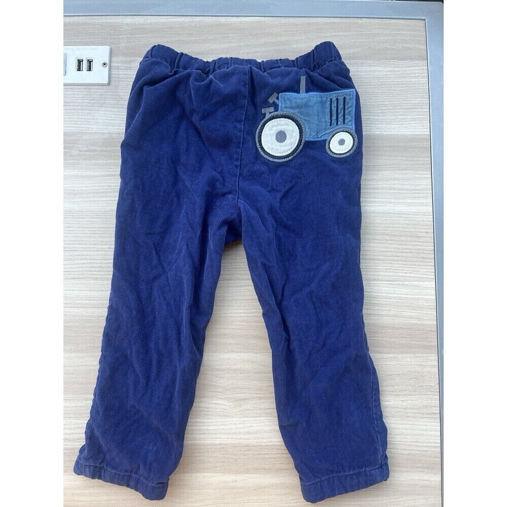 Baby Boden Jersey-lined Cord Pants Starboard Blue Tractor 18-24M 92 CM